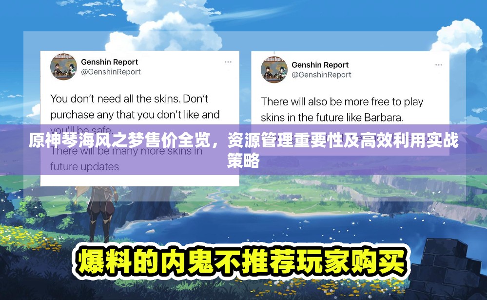 原神琴海風(fēng)之夢(mèng)售價(jià)全覽，資源管理重要性及高效利用實(shí)戰(zhàn)策略